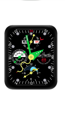 炫酷数字指针黑色表盘