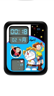 哆啦A梦大雄数字表盘