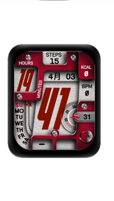 炫酷数字红色表盘