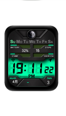 荧光数字日期表盘