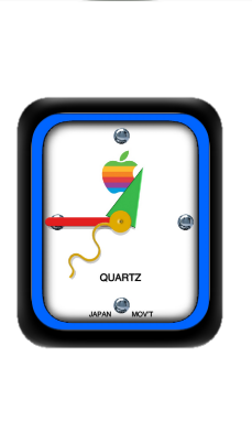 简约指针彩色苹果表盘