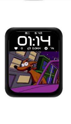 动态卡通小狗数字表盘