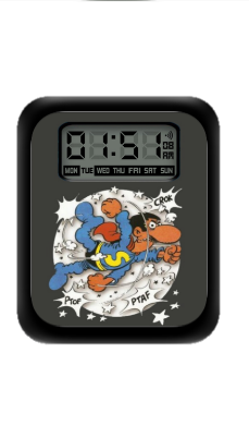 简约卡通数字表盘