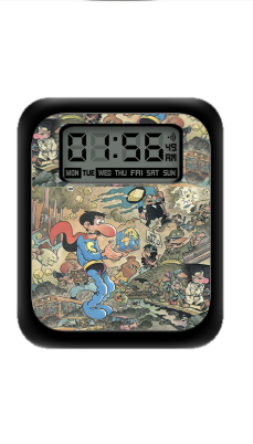 简约卡通数字表盘