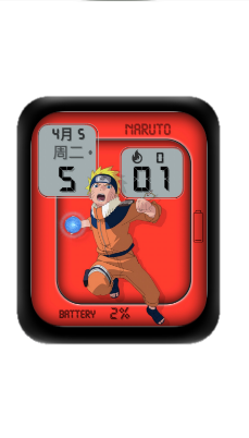 卡通动漫火影忍者数字表盘