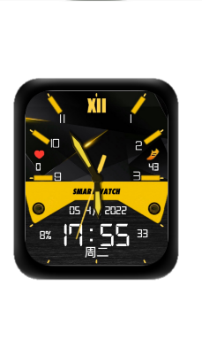 数字黄色指针表盘