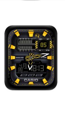 CASIO卡西欧数字指针表盘