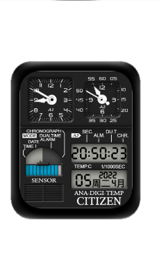 CITIZEN西铁城数字指针表盘