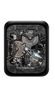 数字指针旋转齿轮机械表盘