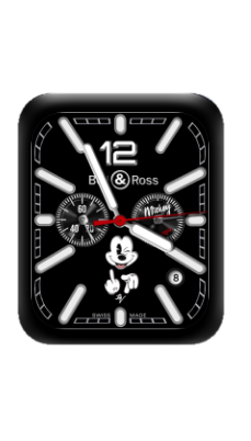 BELL&ROSS柏莱士迪斯尼米奇数字指针机械表盘