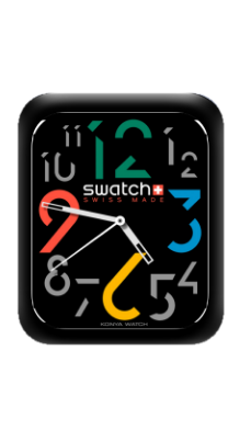 SWATCH彩色数字指针表盘