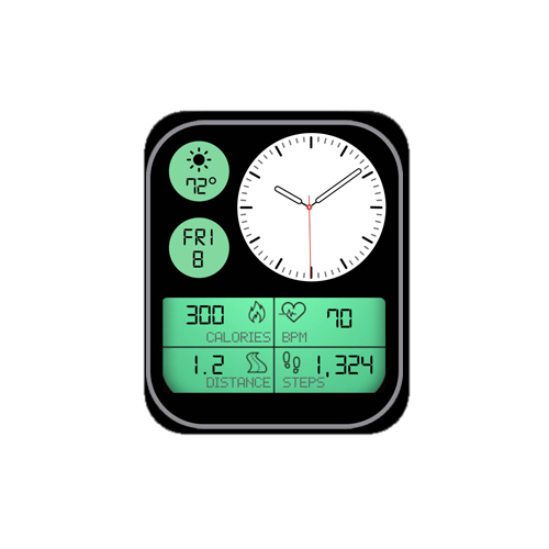 运动时钟指针表盘