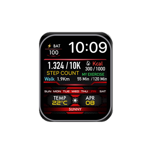 数字运动时间表盘