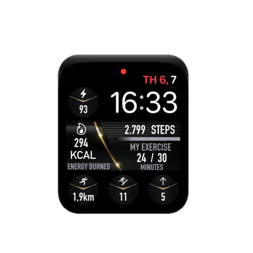 黑色数字运动表盘