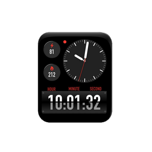 简约黑色数字指针表盘