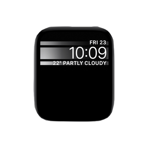 黑色简约数字表盘