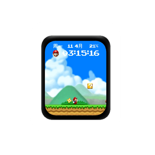 动态马里奥数字表盘