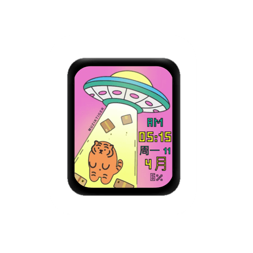 Muziktiger小老虎数字指针表盘