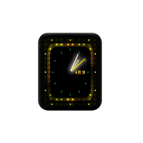 简约霓虹跑马灯指针表盘