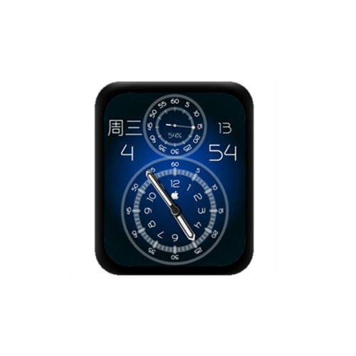 数字指针蓝色表盘