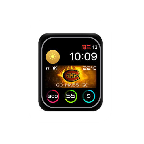 火焰字母数字运动表盘