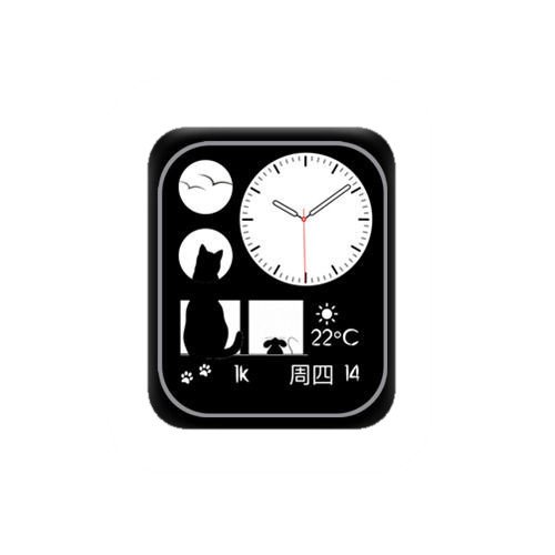 黑猫指针天气表盘