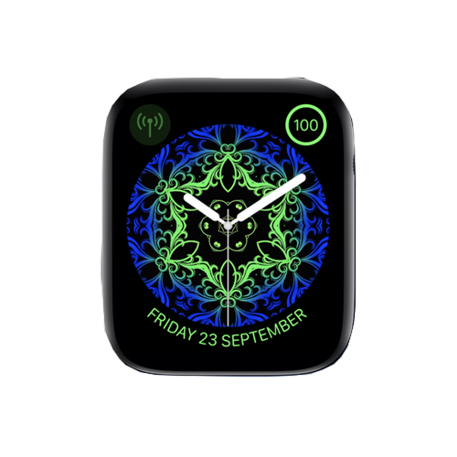 Neon Green Arabesque