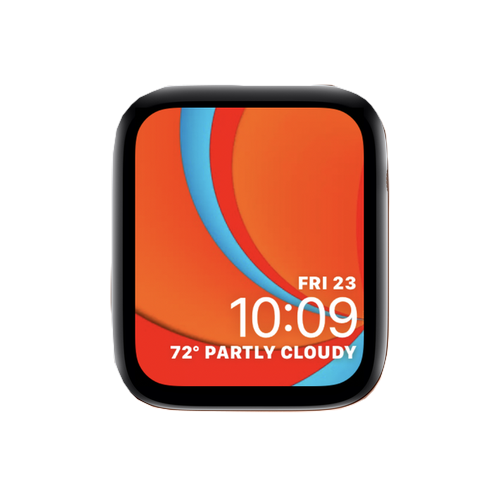 Curved Orange Blue Stripes