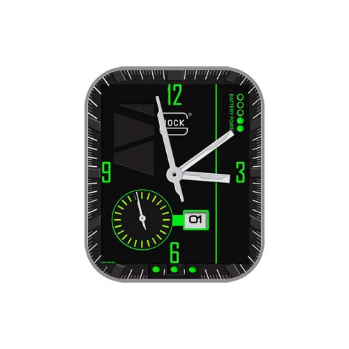 数字指针黑绿色表盘