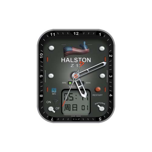 HALSTON候司顿数字指针表盘