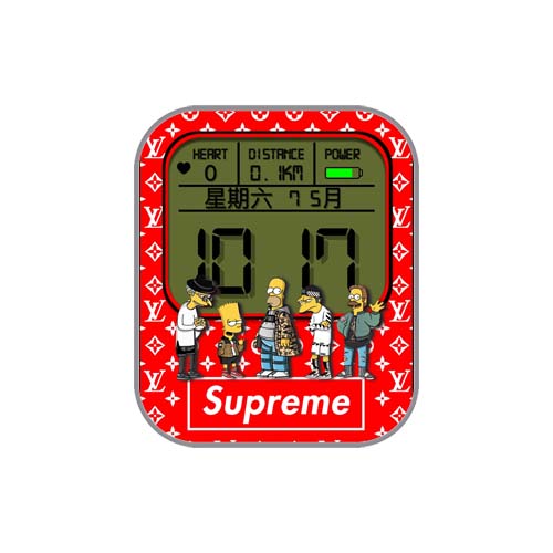 Supreme潮牌LV辛普森一家数字表盘