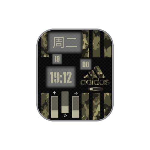 Adidas数字迷彩表盘