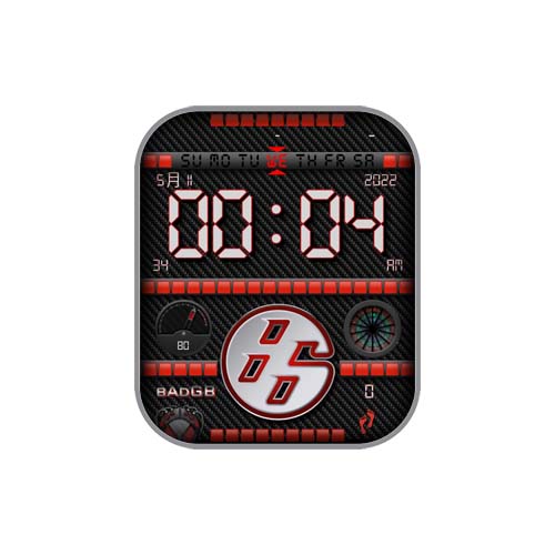 炫酷数字黑色表盘