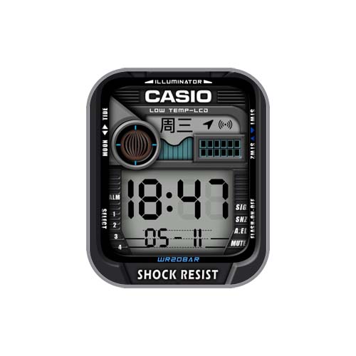 CASIO卡西欧数字表盘