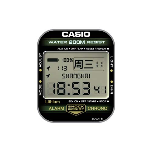CASIO卡西欧数字表盘