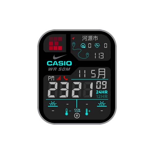 CASIO卡西欧数字表盘