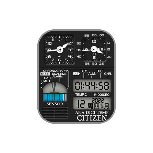 CITIZEN西铁城数字指针表盘