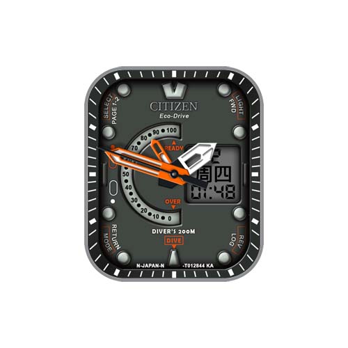 CITIZEN西铁城数字指针表盘