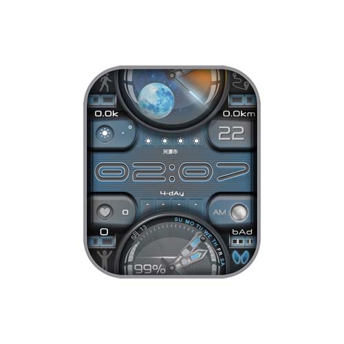 月球指针数字运动表盘