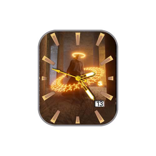 炫酷人物数字指针表盘