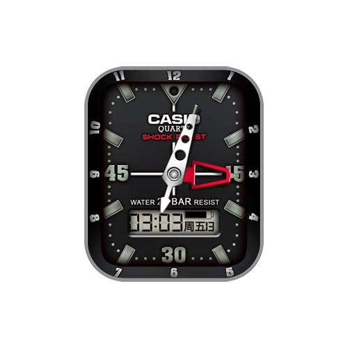 CASIO卡西欧数字指针表盘