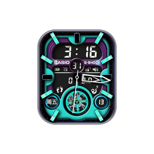 CASIO卡西欧数字指针表盘