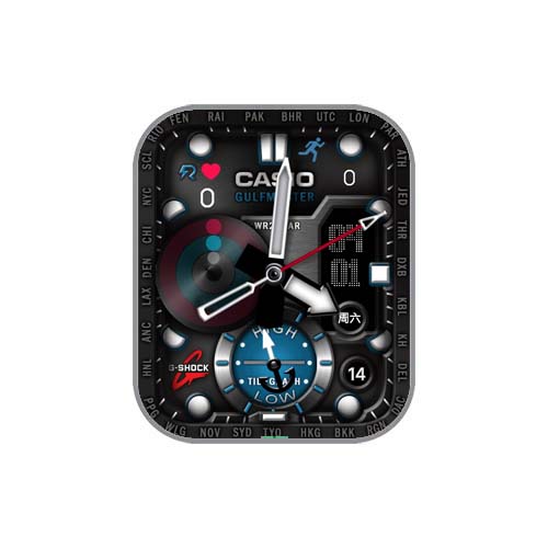 CASIO卡西欧数字指针表盘