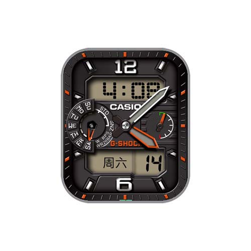 CASIO卡西欧数字指针表盘