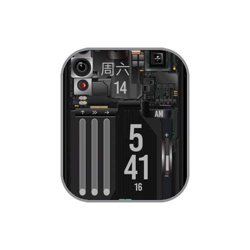 透明风数字表盘