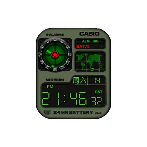 CASIO卡西欧数字表盘