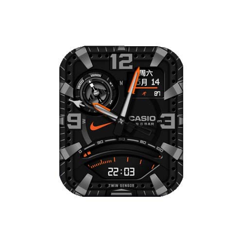 CASIO卡西欧NIKE耐克数字表盘