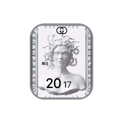 美杜莎数字白色表盘