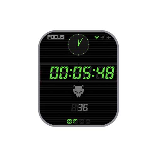 简约数字狐狸图案表盘