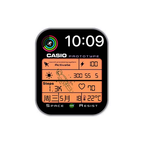 CASIO卡西欧数字太空人7系列表盘